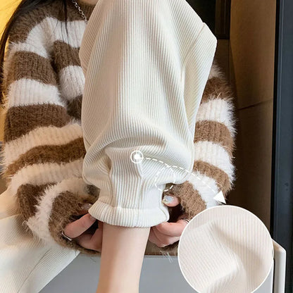 Thickened Warm Harem Pants for Women – Winter Loose Corduroy Trousers