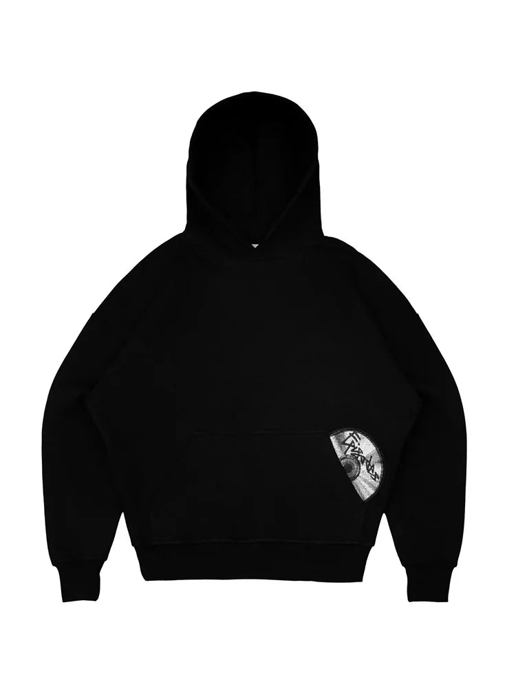 Retro High Street Men’s Sports Suit – Embroidered Hoodie & Sweatpants Set