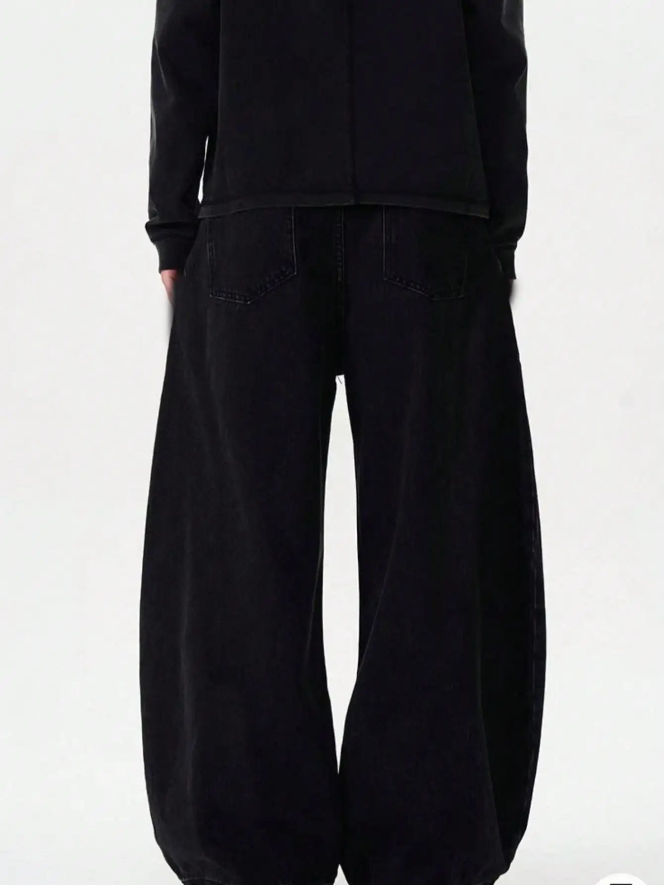 High Street Autumn Men’s Baggy Wide-Leg Curved Knife Denim Pants