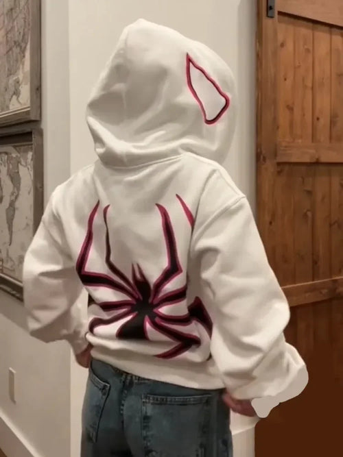 Spider Print Fashion Hoodie – Men’s & Women’s Trendy Sweatshirt