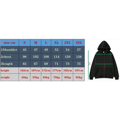 Y2K Graphic Print Hoodie – Men’s Gothic Hip Hop Long Sleeve Pullover