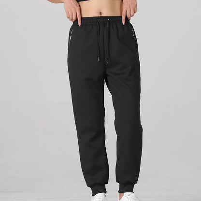 Women’s Jogger Pants with Side Zipper Pockets – Daily Casual/Commuting Wear