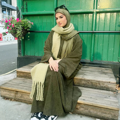 UAE Dubai Fashion Inspired Abaya with Cuff Slits