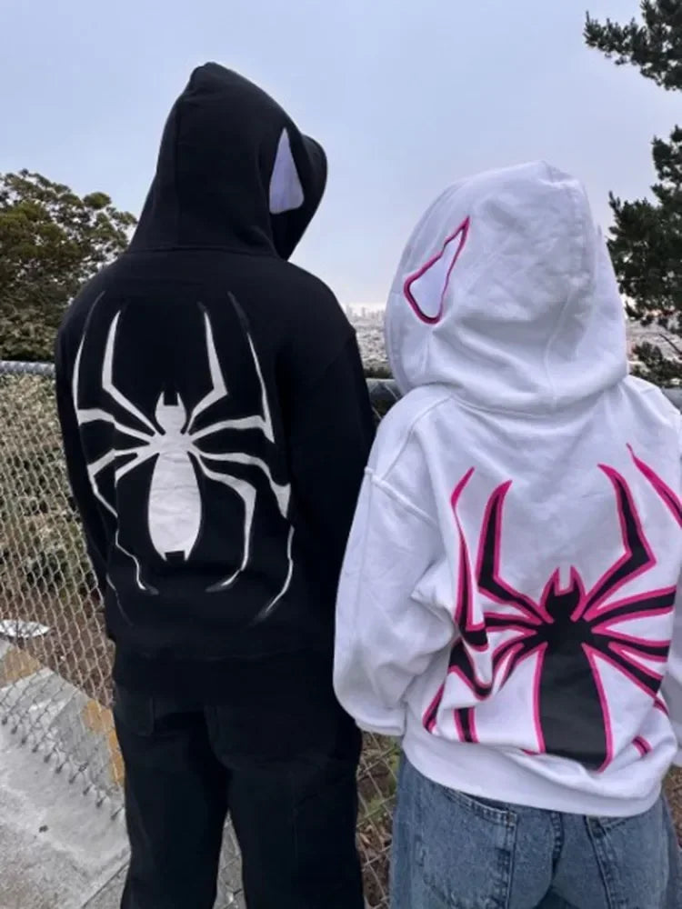 Spider Print Fashion Hoodie – Men’s & Women’s Trendy Sweatshirt