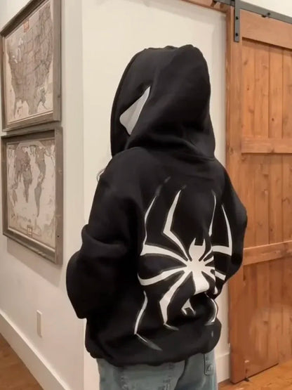 Spider Print Fashion Hoodie – Men’s & Women’s Trendy Sweatshirt
