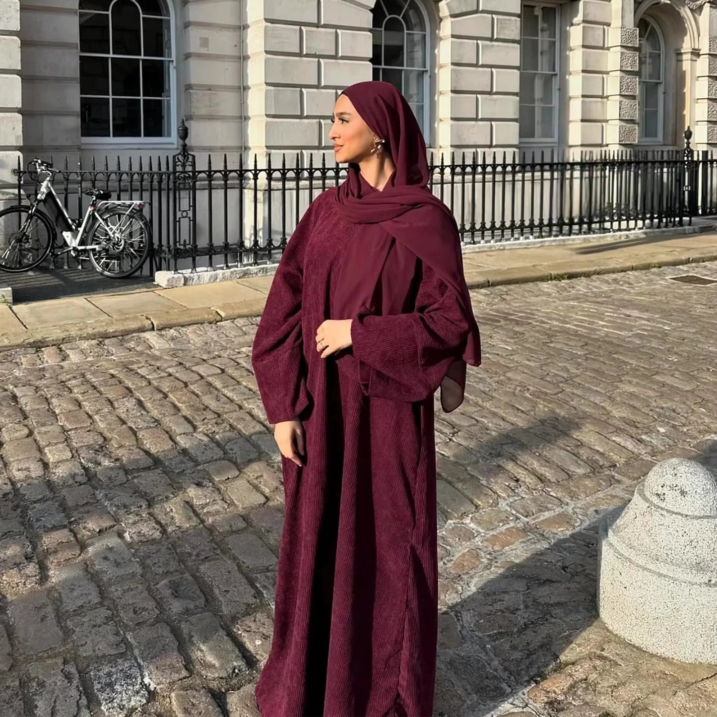 UAE Dubai Fashion Inspired Abaya with Cuff Slits